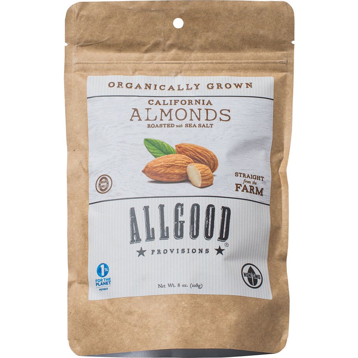 Allgood Provisions Organic Almonds 8oz Hike & Camp