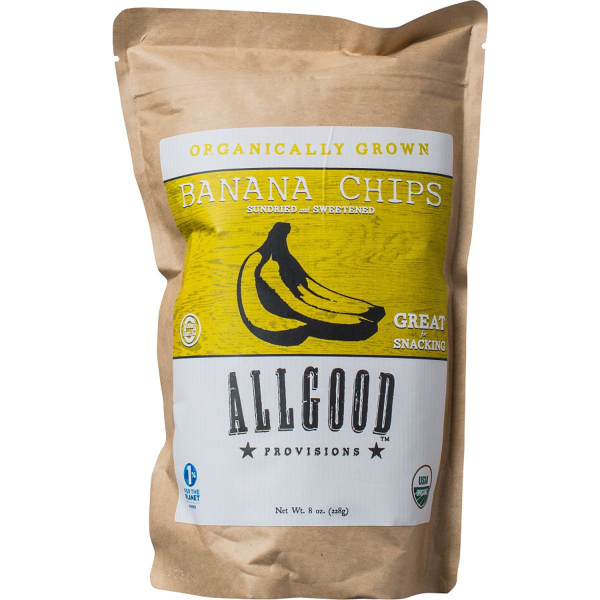 Allgood Provisions Organic Banana Chips 8oz Hike & Camp