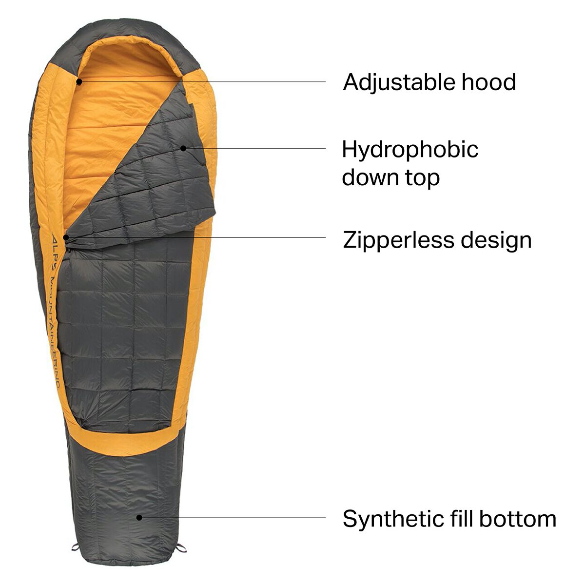 ALPS Mountaineering Dogwood + Sleeping Bag: 40F Synthetic