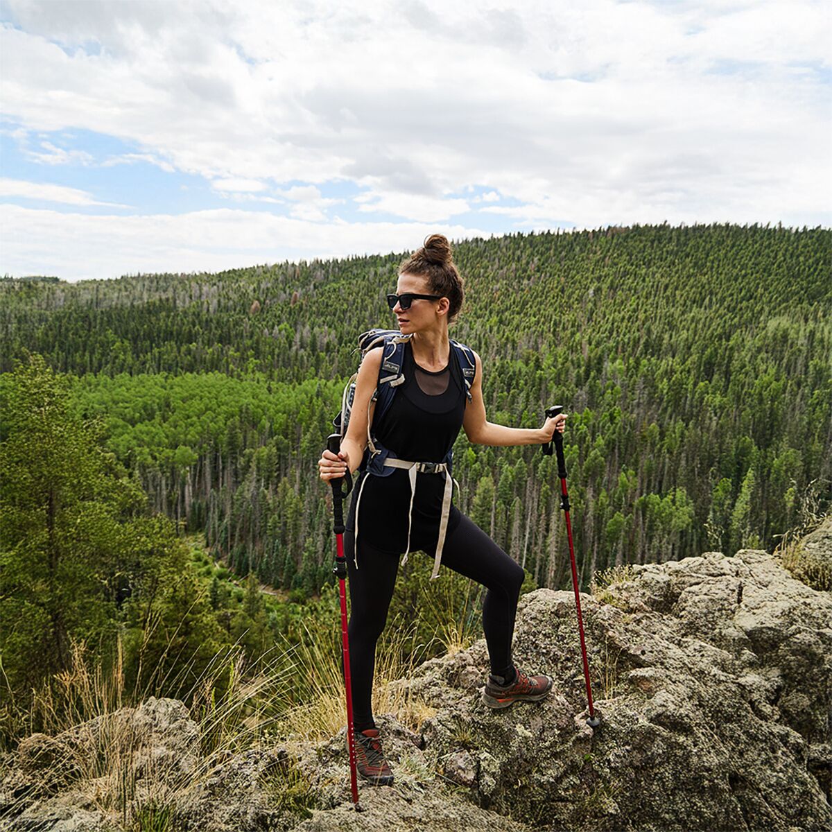 Трекинговые палки ALPS Mountaineering Conquest Trekking Pole, цвет: Красный — фото 6