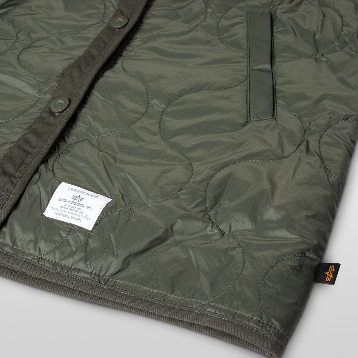 Alpha Industries Long Quilted Liner Jacket Women's Clothing