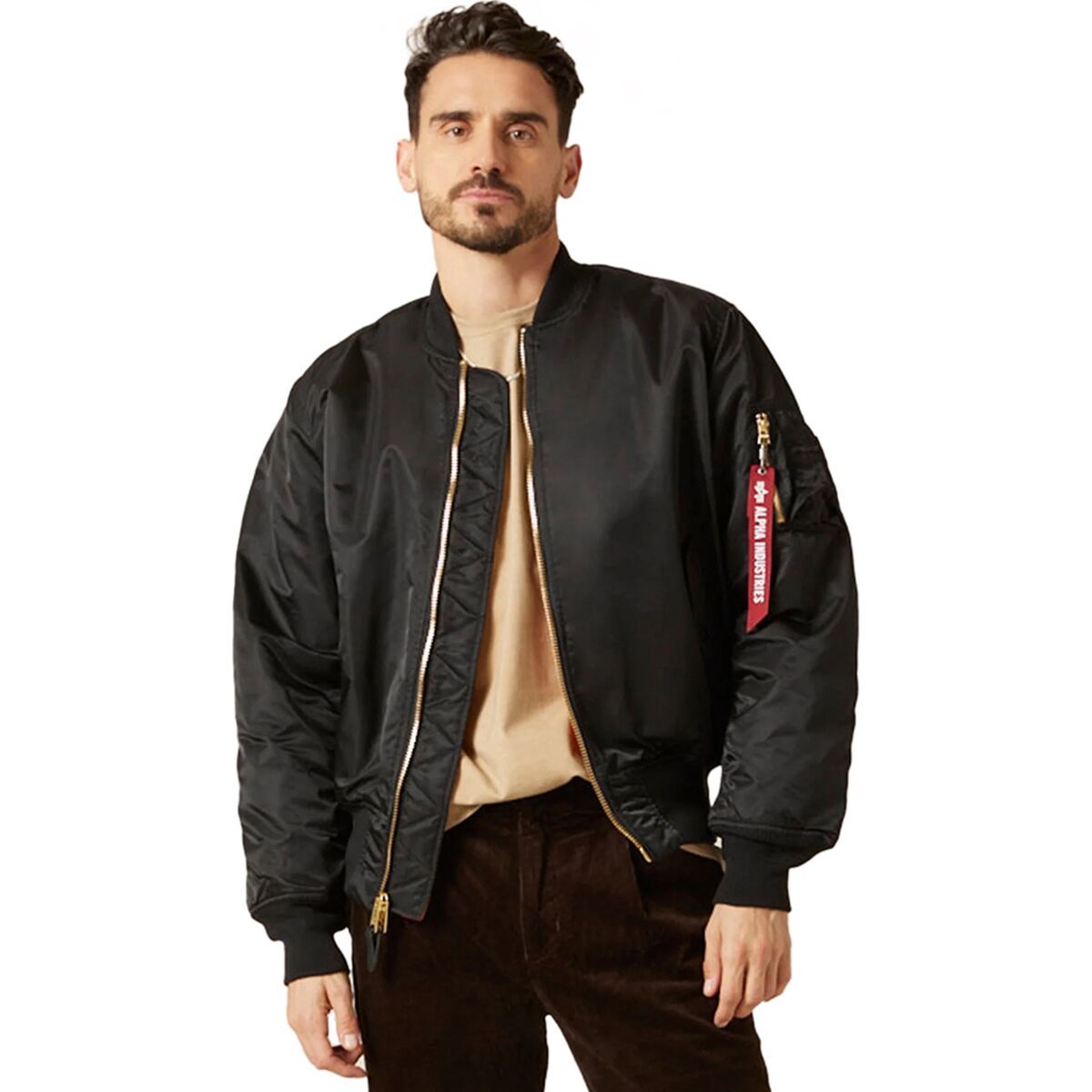 Alpha Industries MA-1ジャケット ブラック L ALPHA INDUSTRIES MATIN AVENIR MA-1 パフィジャケット ブラック
