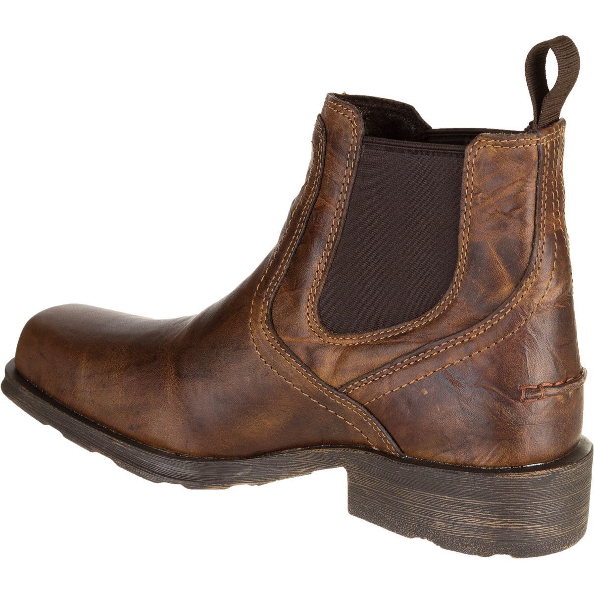Ariat Midtown Rambler In Black Matt For Men | Leather Chelsea Boots