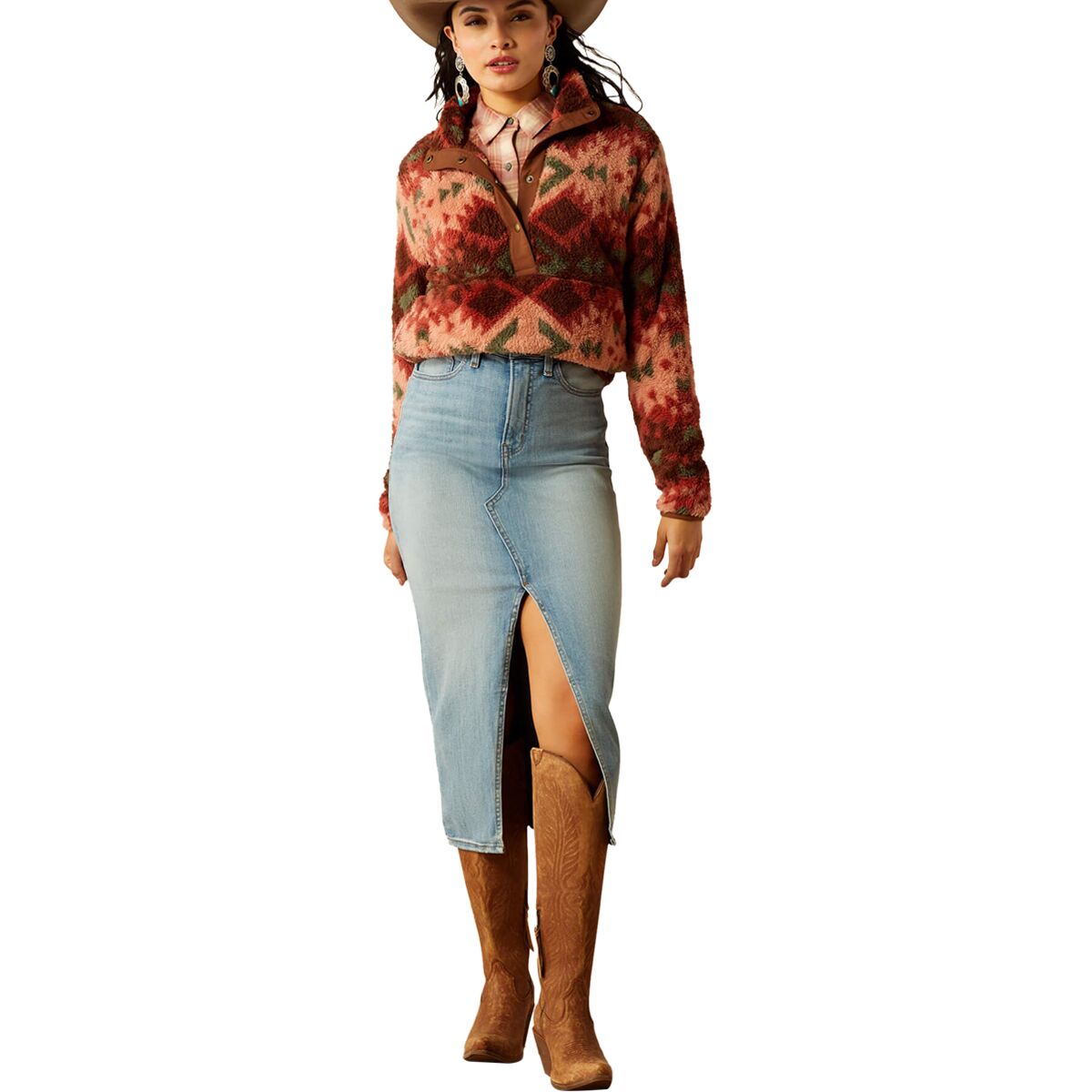Ariat Womens Berber Back Softshell Jacket – Sherpa-Lined Trucker-Style Warm Layer main image 1
