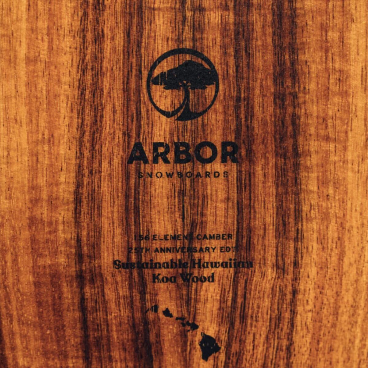 Arbor Element 25th Anniversary Koa Camber Snowboard Snowboard
