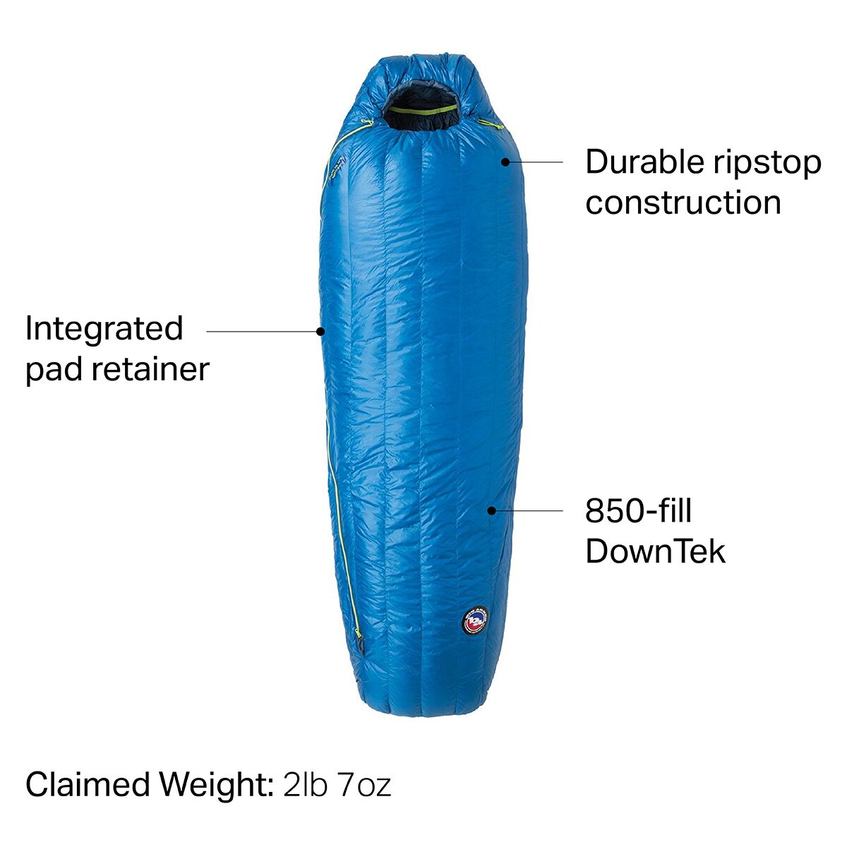 Big Agnes Mystic UL Sleeping Bag 15F Down Hike & Camp