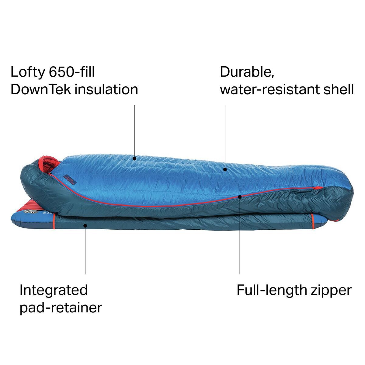 Big Agnes Anvil Horn Sleeping Bag 15F Down Hike & Camp