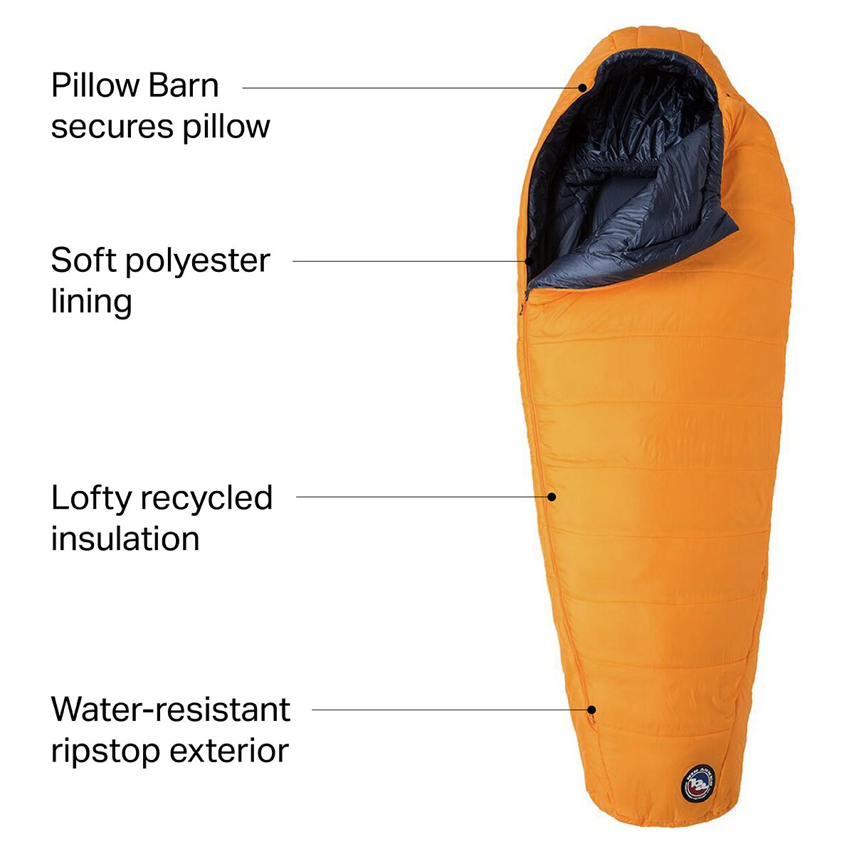 Big Agnes Lost Dog Sleeping Bag 0F Synthetic Hike & Camp