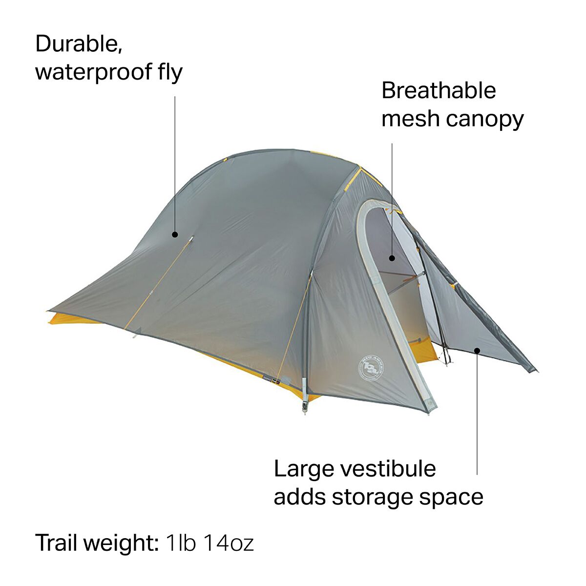 Big Agnes Fly Creek HV UL1 Bikepack Tent: 1-Person 3-Season