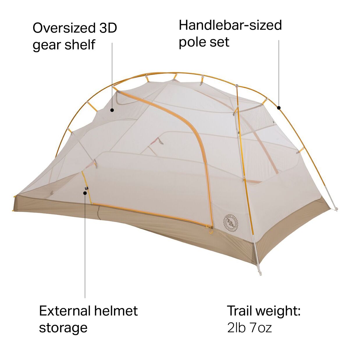 Big Agnes Tiger Wall UL2 Bikepack Tent: 2-Person 3-Season
