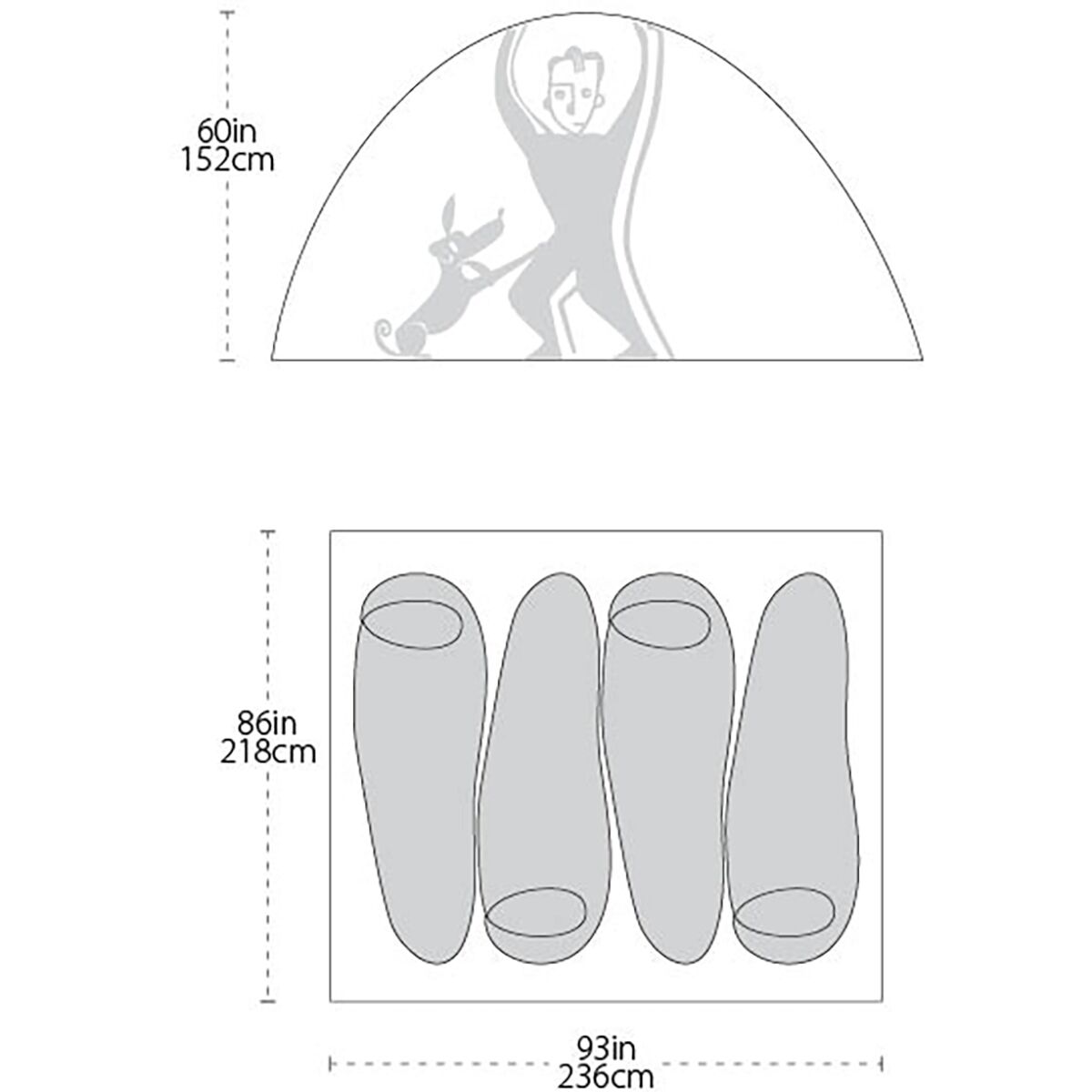 Big Agnes Big House 4 Tent 4Person 3Season Hike & Camp