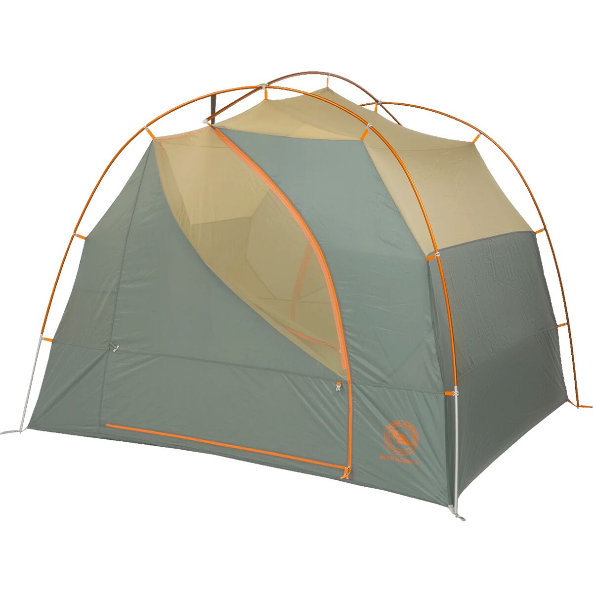 Снаряжение Big Agnes Bunk House Tent: 6-Person 3-Season, цвет: Песочный / Зелёный — фото 4