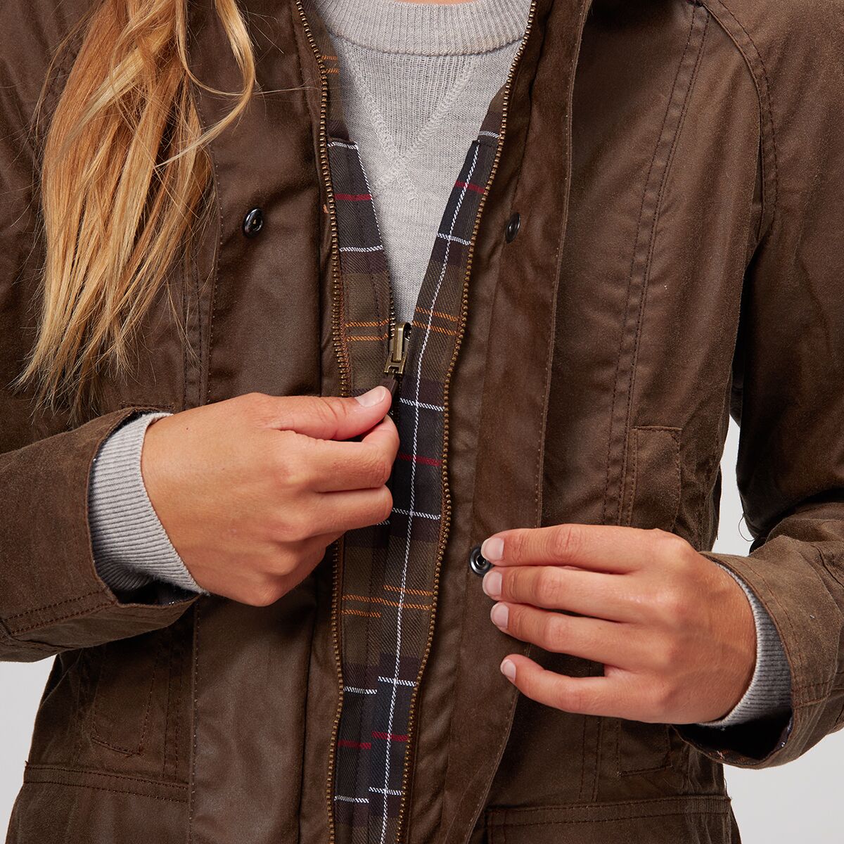 Женская куртка Barbour Beadnell Wax, цвет: Коричневый — фото 6