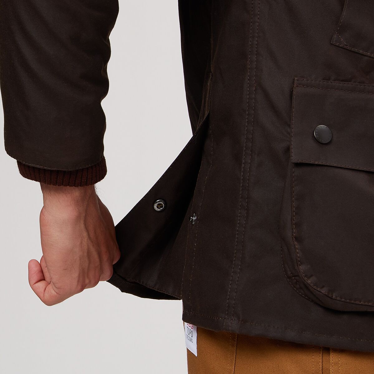 Мужская куртка Barbour Classic Bedale Wax, цвет: Оливковый — фото 4