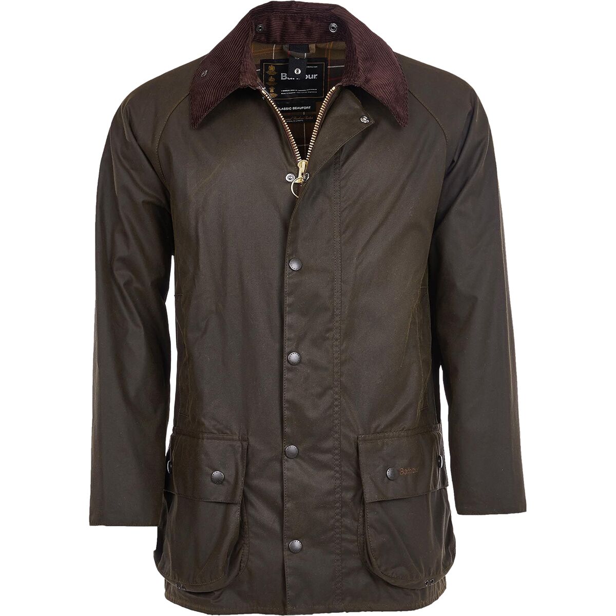 Мужская куртка Barbour Classic Beaufort Wax, цвет: Оливковый — фото 3