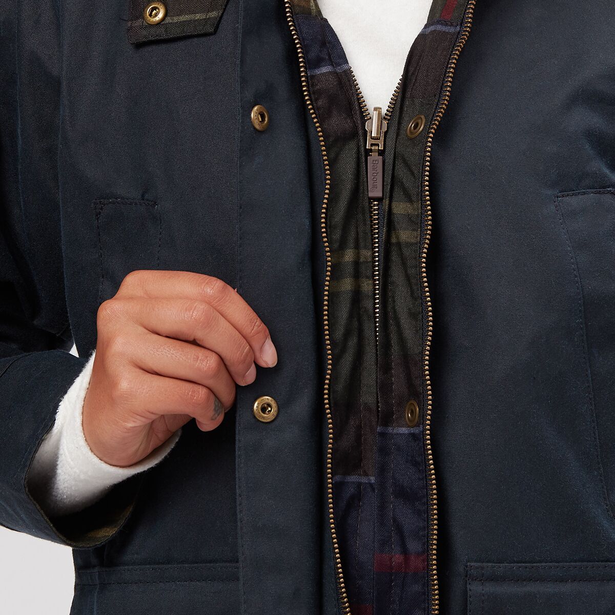 Женская куртка Barbour Acorn Wax, цвет: Тёмно-синий — фото 7