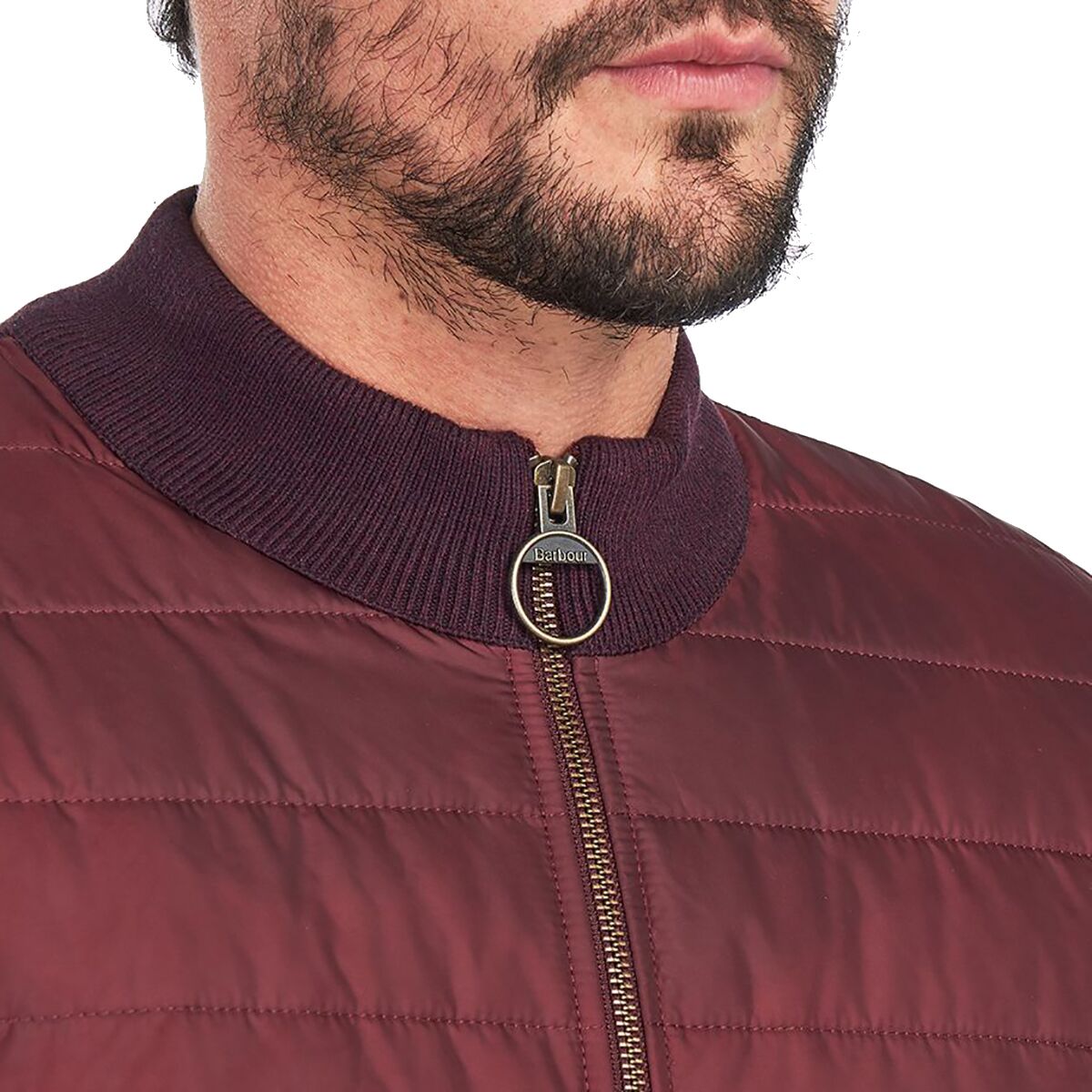 barbour carn baffle zip thru quilted sweater