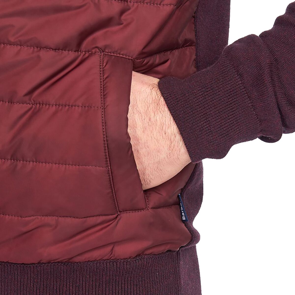 barbour carn baffle zip thru quilted sweater