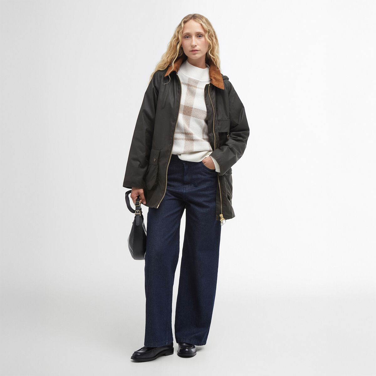 Женская куртка Barbour Highclere Wax, цвет: Оливковый — фото 6
