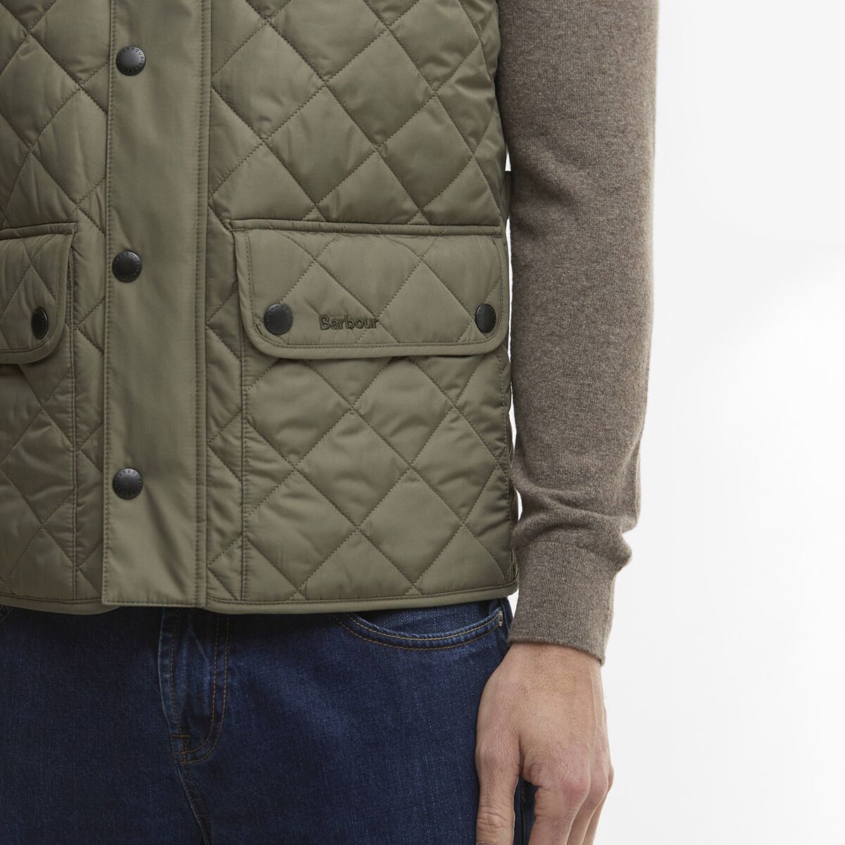 Мужской жилет Barbour New Lowerdale, цвет: Пыльный оливковый — фото 5