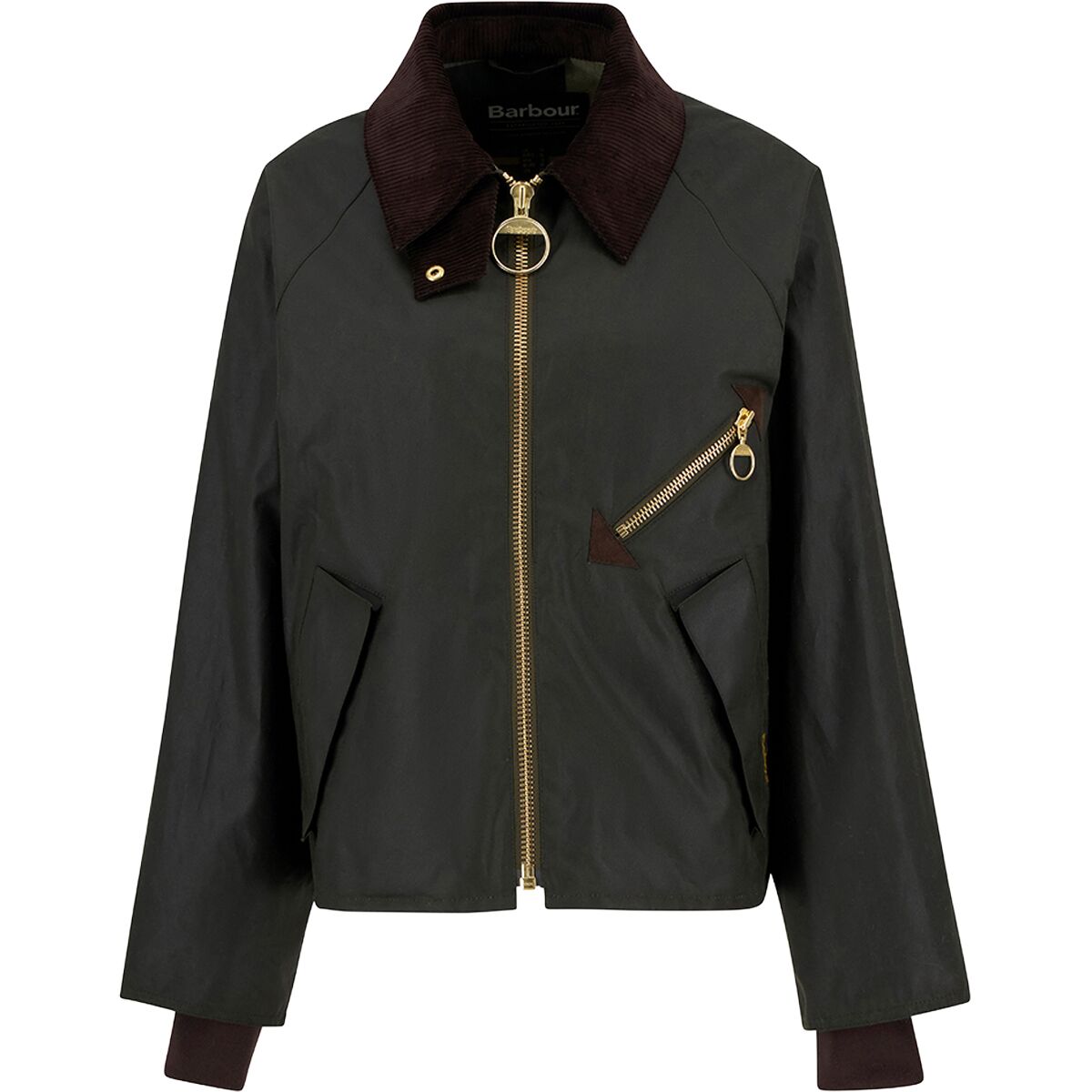 Женская куртка Barbour Arlene Wax, цвет: Зелёный — фото 3