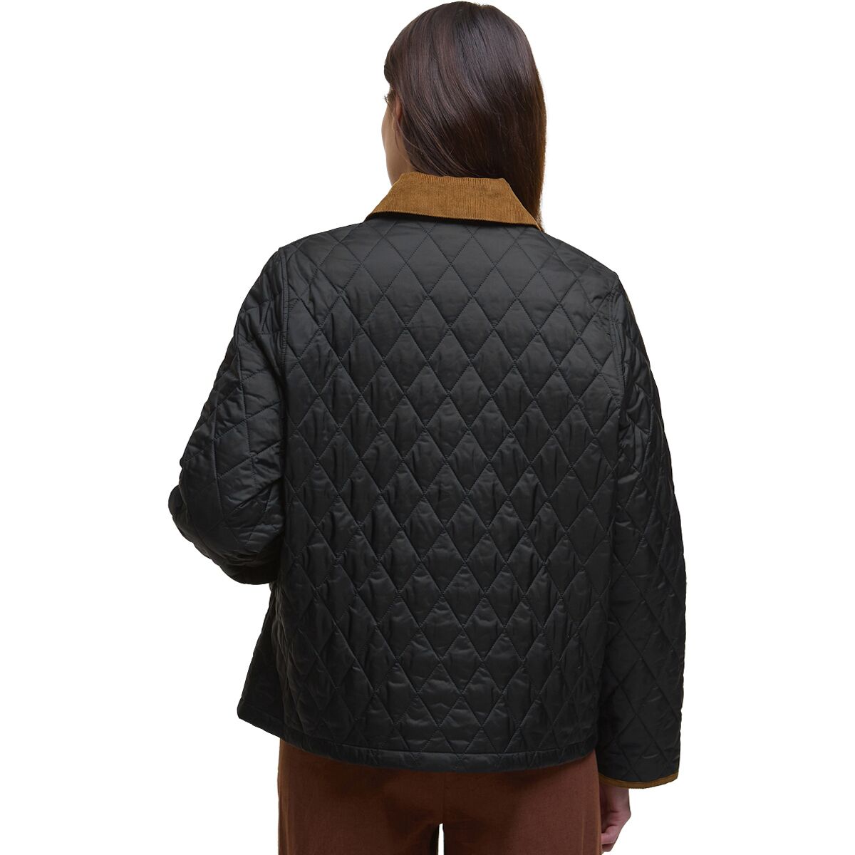 Женская куртка Barbour Icons Cropped Liddesdale Quilted, цвет: Чёрный — фото 2