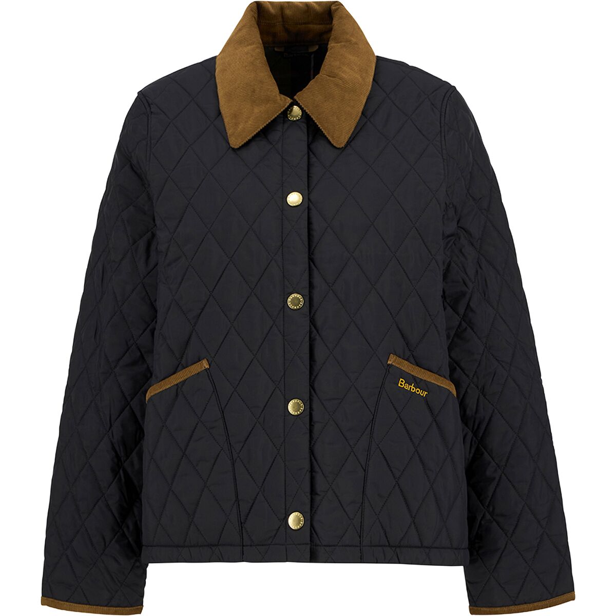 Женская куртка Barbour Icons Cropped Liddesdale Quilted, цвет: Чёрный — фото 3