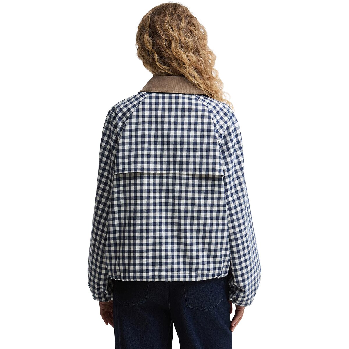 Женская куртка Barbour Ovingham Casual, цвет: В мелкую клетку тёмно-синий / Нейтральный — фото 3