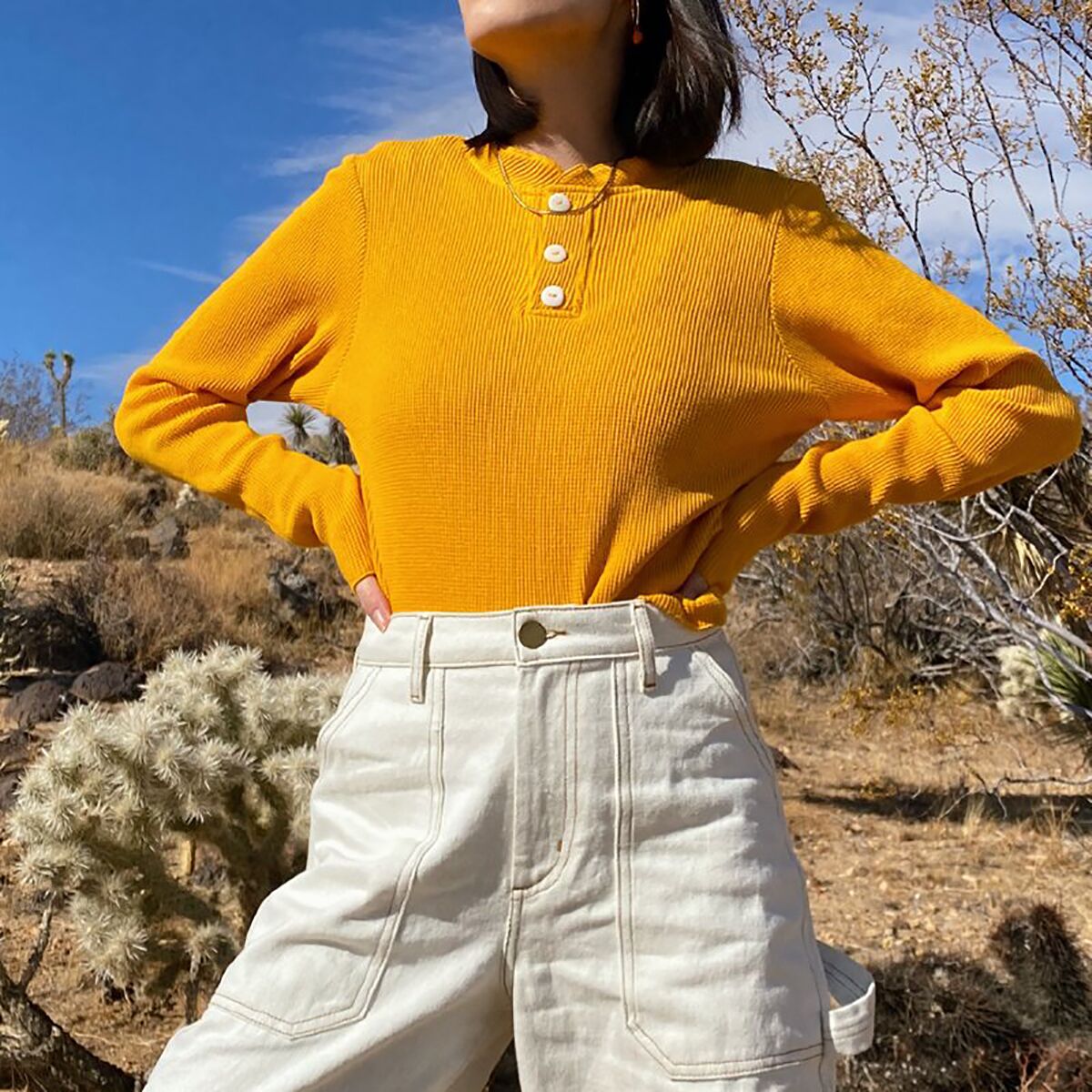 Back Beat Co. Organic Cotton Camper Henley Top Women's