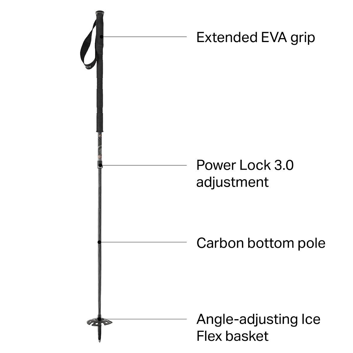 Backcountry Plinko Carbon Ski Touring Poles - Ski