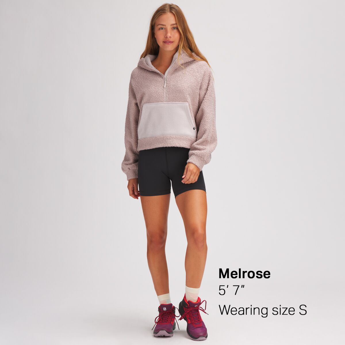 Baredown Women's Heather Black Fleece 1/2 Zip Pullover main image 0