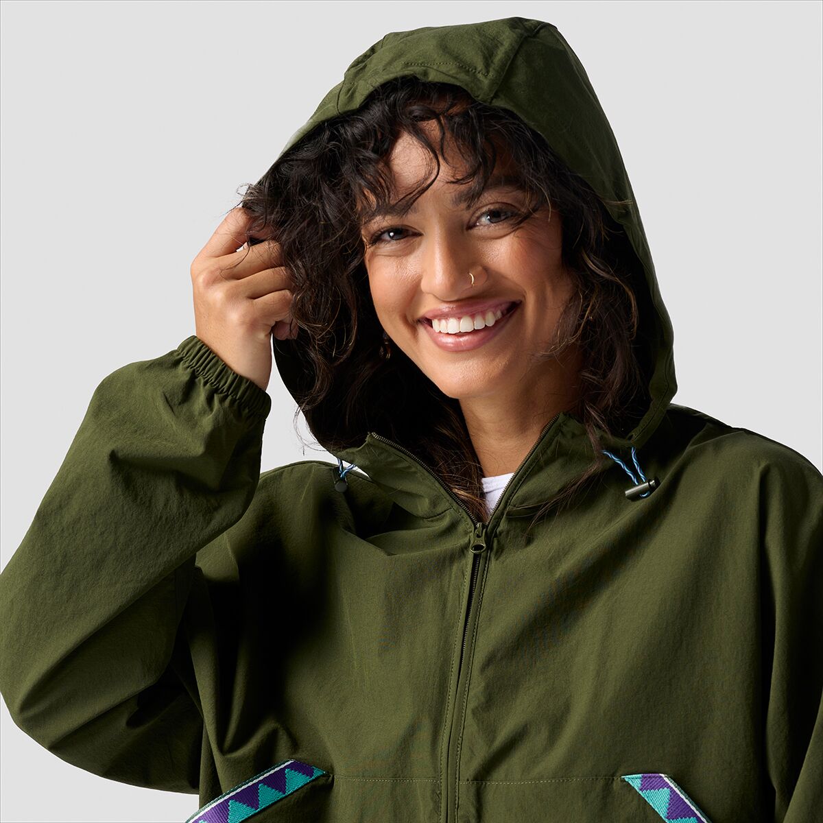 Cropped Layered Zip Parka