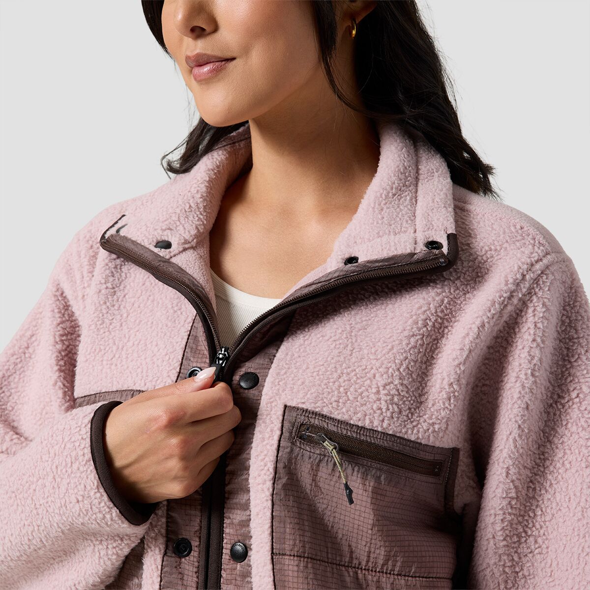 Женская куртка Backcountry BGA Wander Pile-Fleece, цвет: Коричневый — фото 3