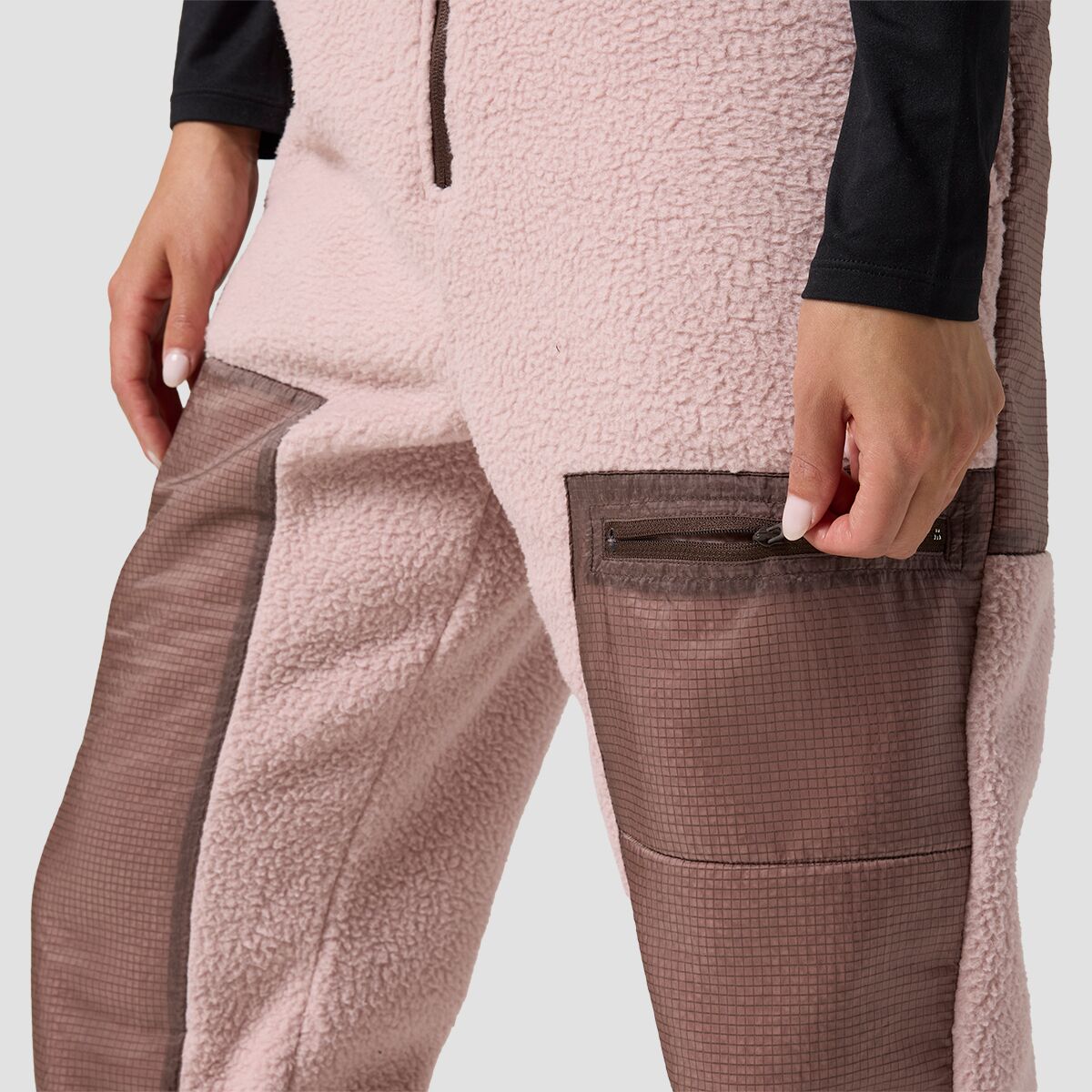 Женский комбинезон Backcountry BGA Wander Pile-Fleece Overall, цвет: Коричневый — фото 3