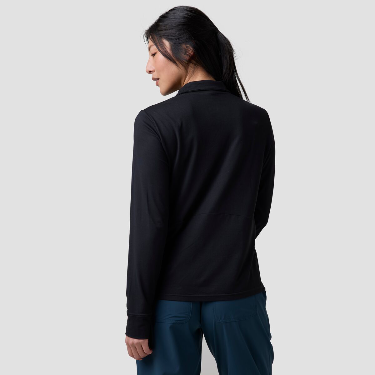 Женский свитер Backcountry BGA Destination 1/4-Zip Pullover, цвет: Чёрный — фото 3