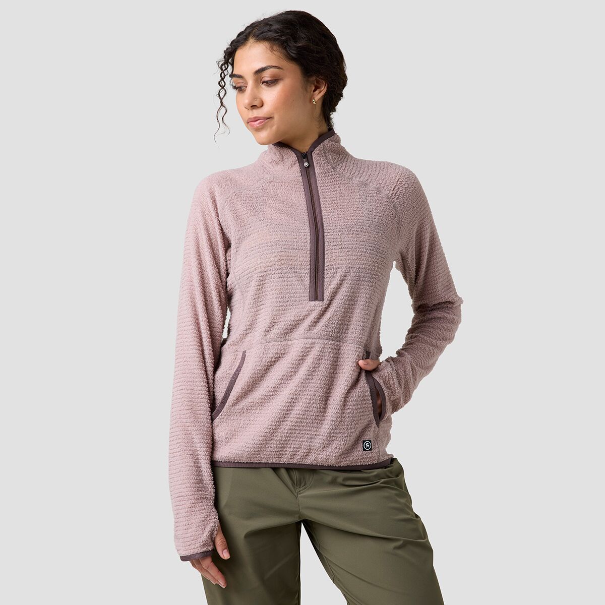 Женские толстовки Backcountry BGA Highliner PrimaLoft Air-Perm Fleece 1/4-Zip, цвет: Коричневый