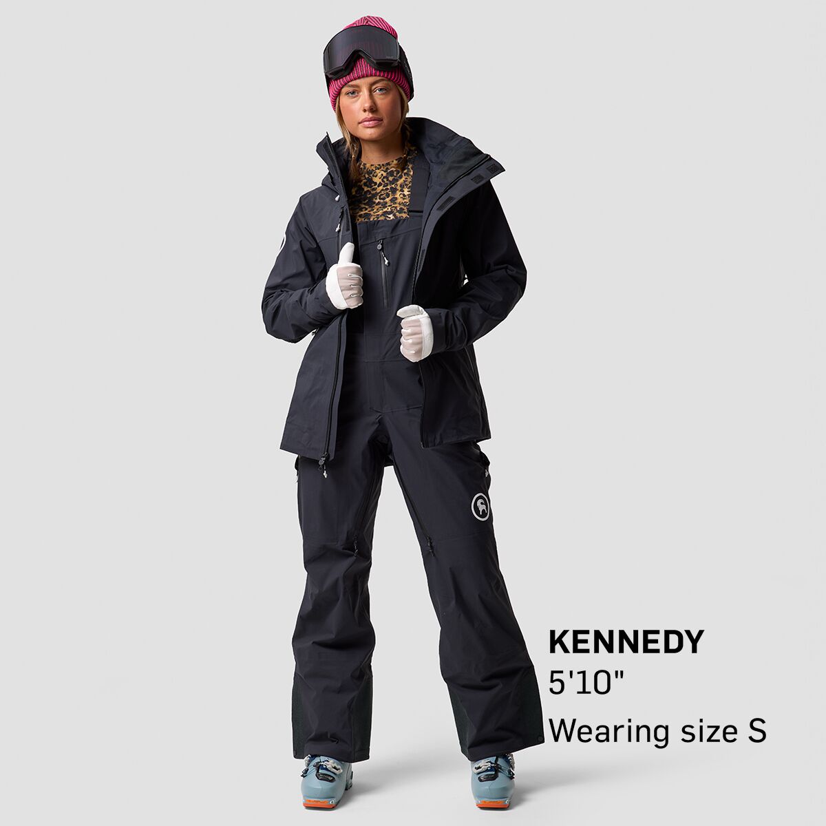 Женские брюки Backcountry BGA Cottonwoods LT Xpore 3L Bibs, цвет: Чёрный — фото 10