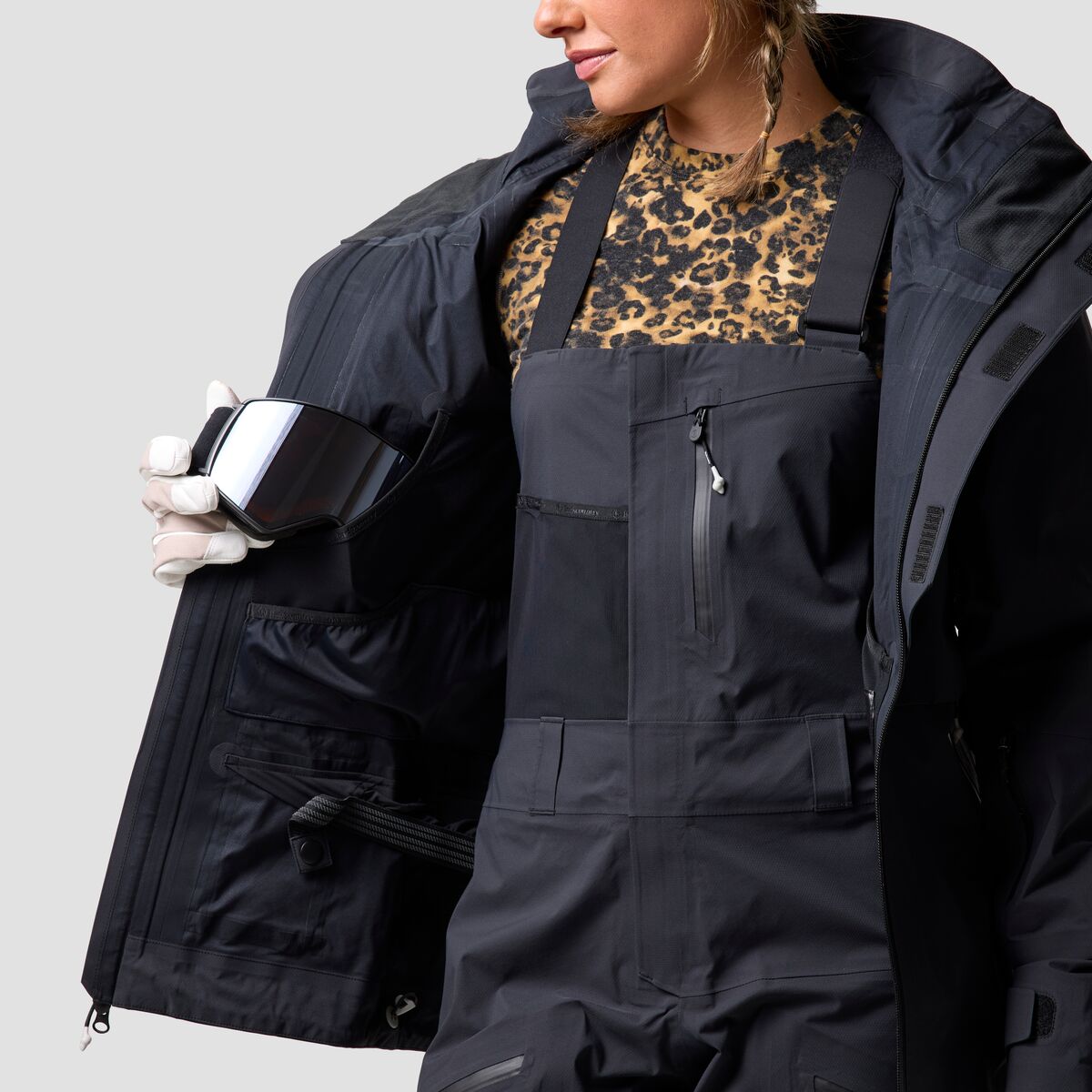 Женская куртка Backcountry BGA Cottonwoods LT Xpore 3L, цвет: Чёрный — фото 8
