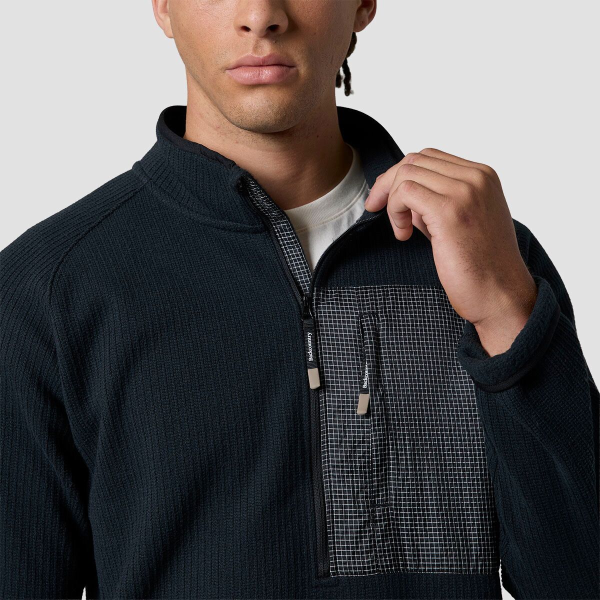 Мужской свитер Backcountry BGA Wander Sweater Fleece 1/2-Zip, цвет: Чёрный — фото 4