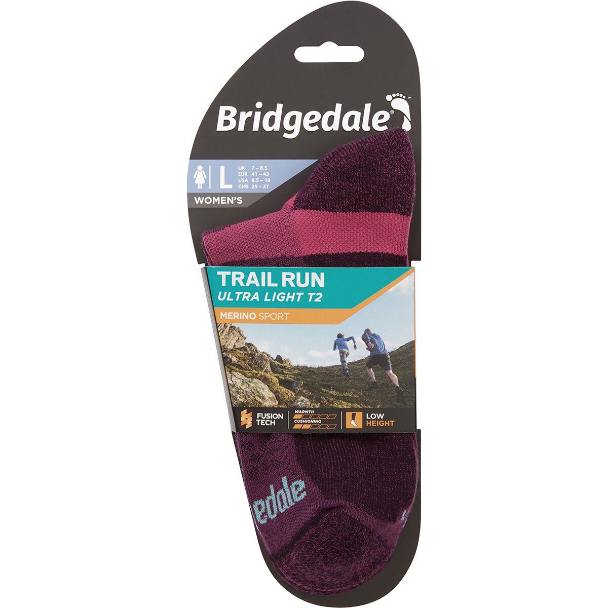 Bridgedale Trail Run Ultra Light T2 Merino Sport Low Sock -...