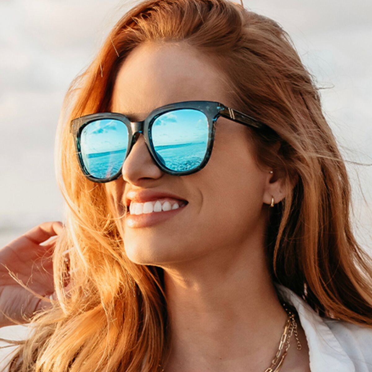 Blenders Women's Grove 53mm Gloss Crystal Pink Polar Sunglasses