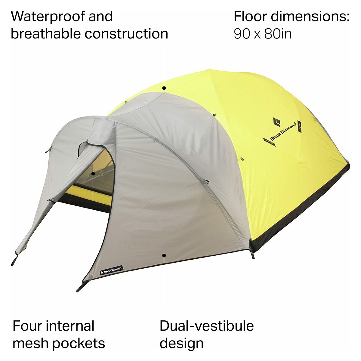 Black Diamond Bombshelter Tent: 4-Person 4-Season
