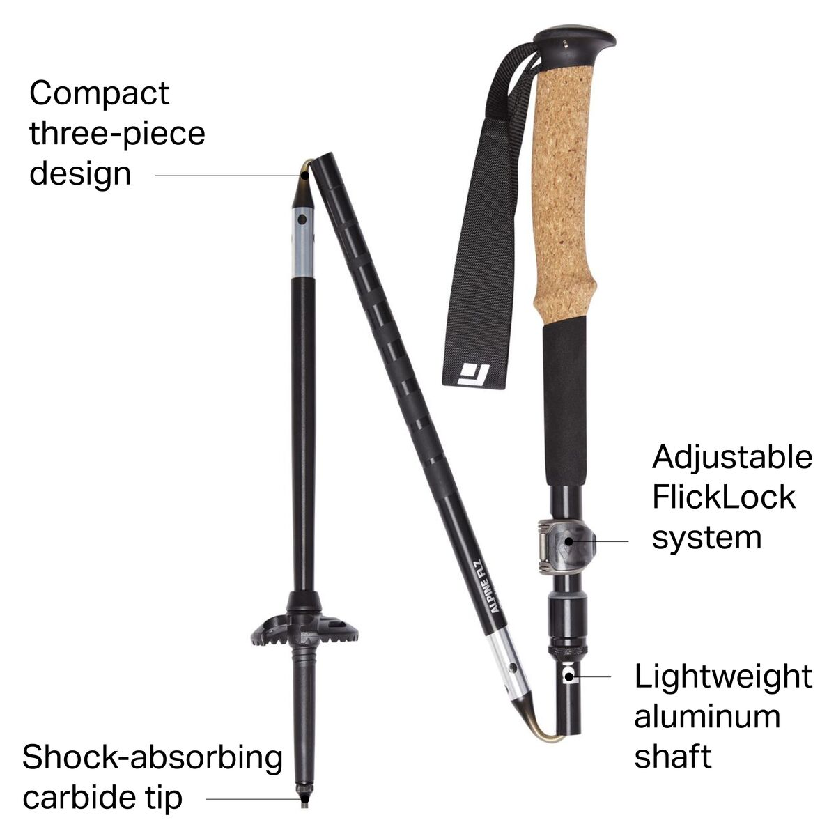 Black Diamond Alpine FLZ Trekking Poles Hike & Camp