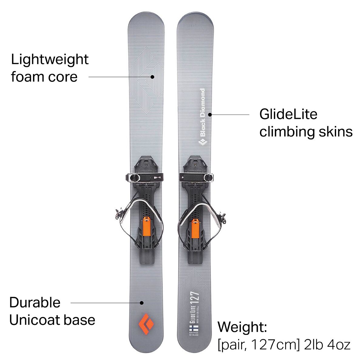 Black Diamond GlideLite 127 Snow Trekker + Binding Ski