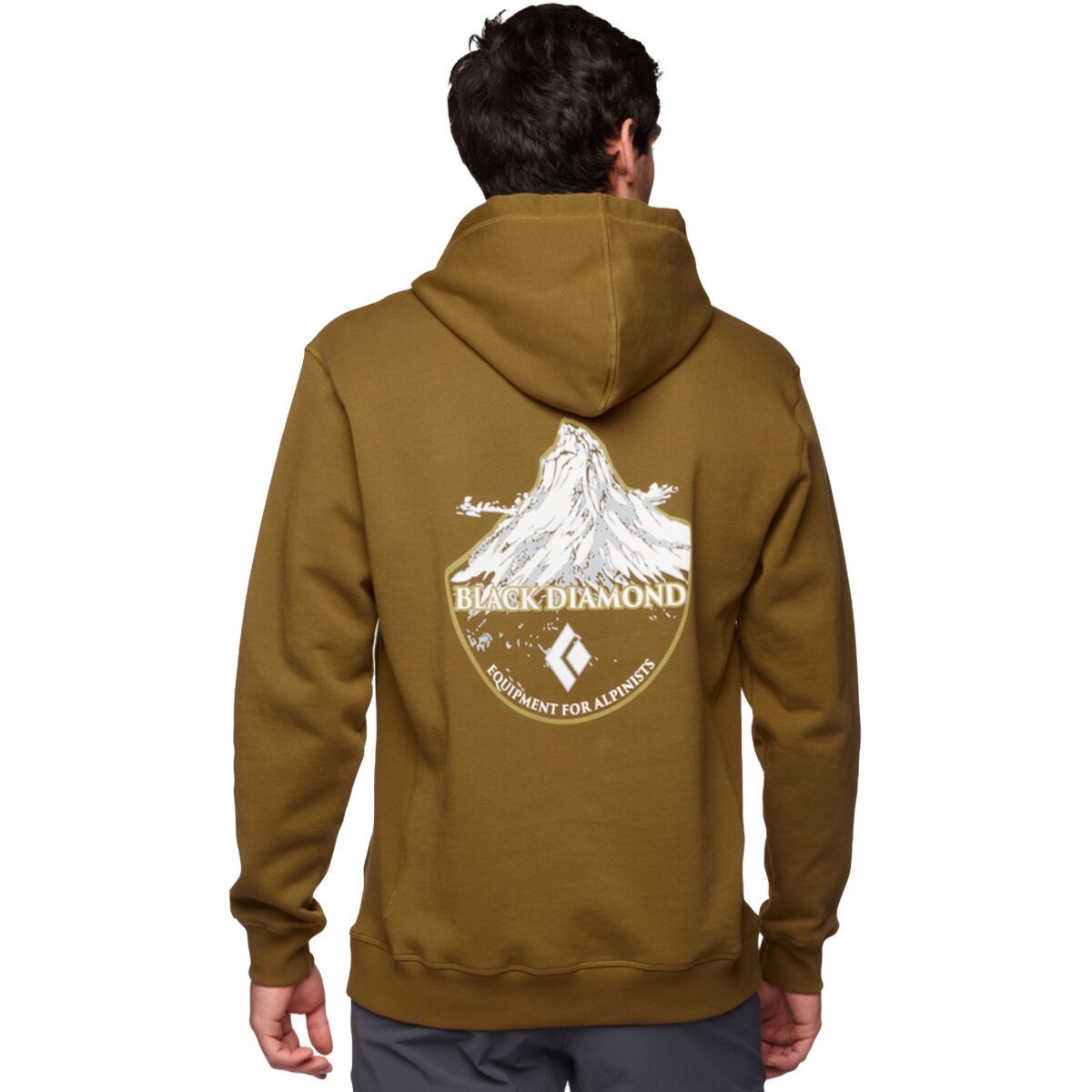 Black Diamond Mountain Badge Hoodie Men's Clothing