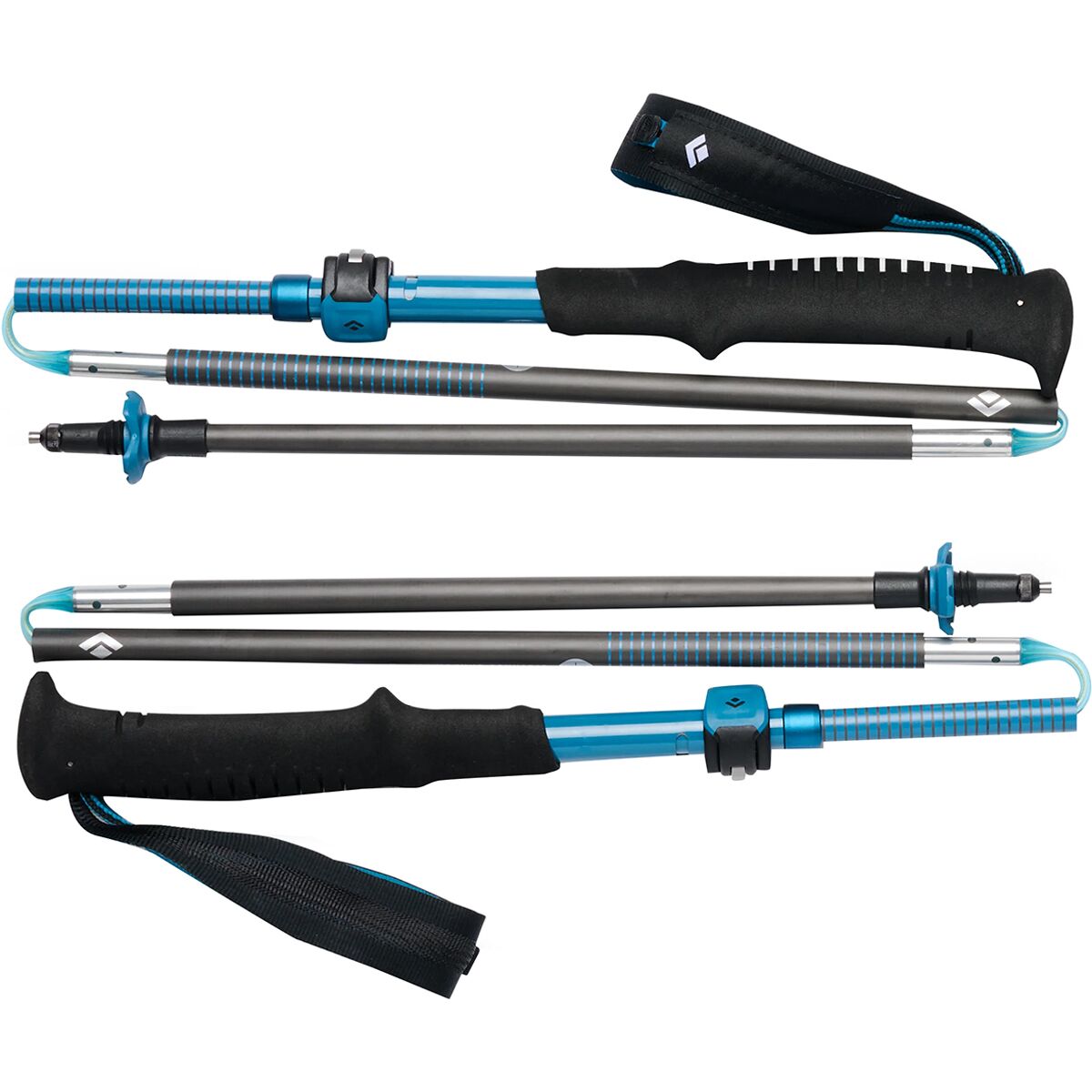 Трекинговые палки Black Diamond Distance Carbon FLZ Trekking Poles, цвет: Пустынный небесно-голубой — фото 7