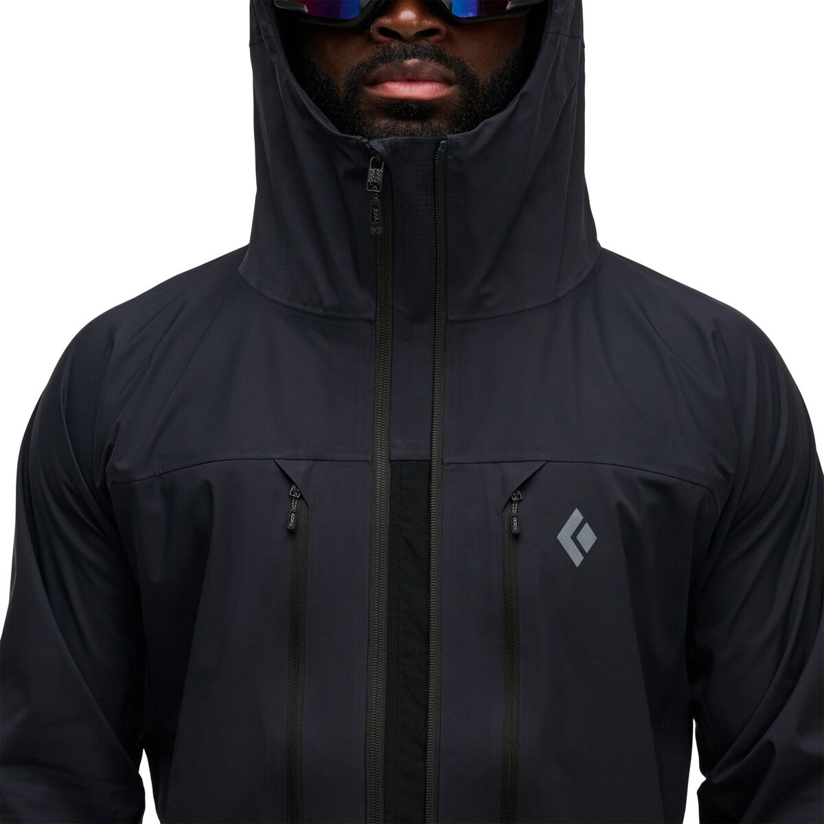 Мужские куртки Black Diamond Dawn Patrol Hybrid Shell, цвет: Чёрный — фото 2