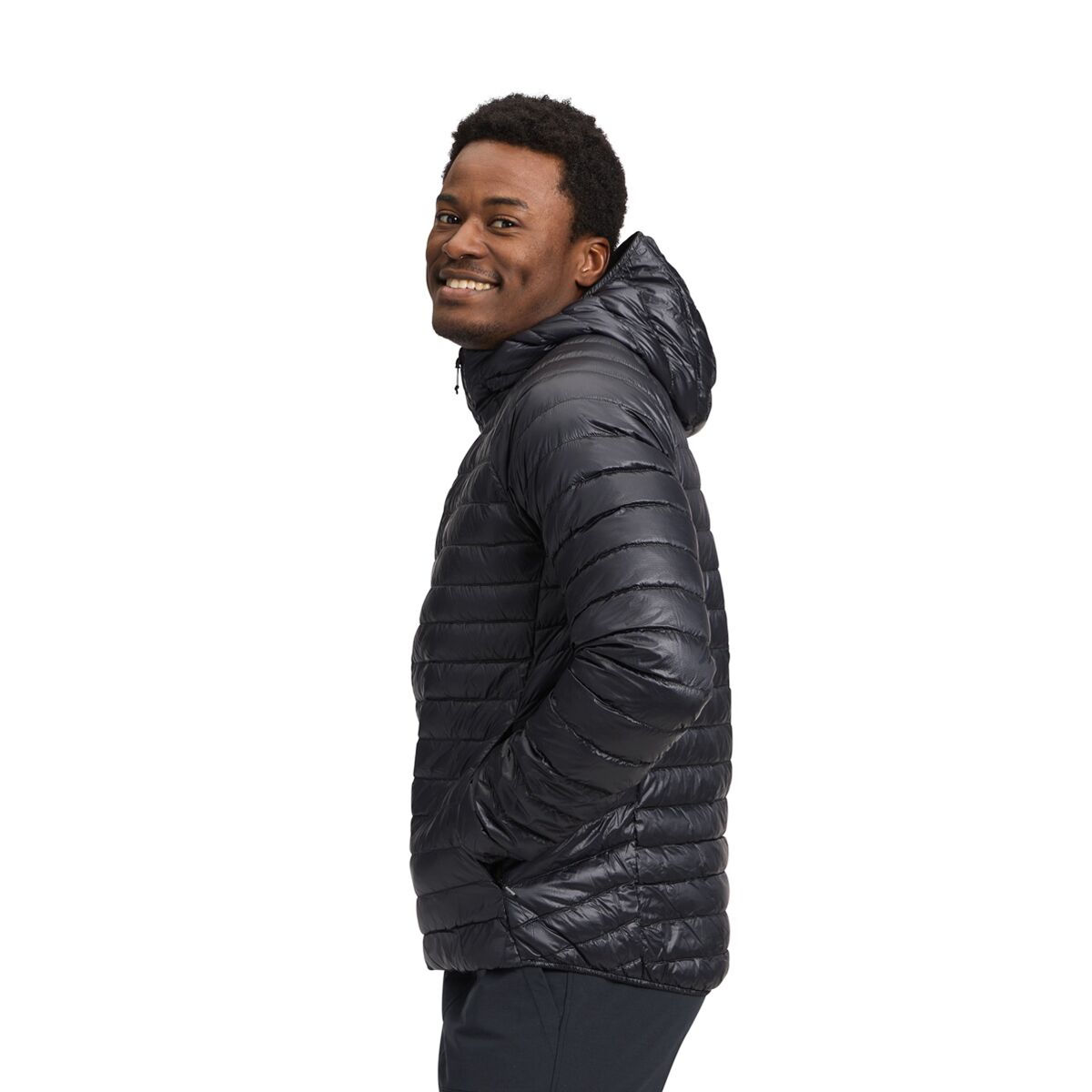 Мужская куртка Black Diamond Deploy Down 0.5 Full-Zip Hooded, цвет: Чёрный — фото 3