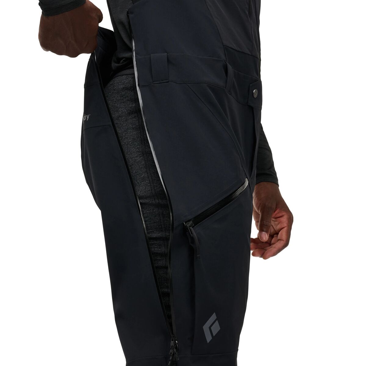 Мужские брюки Black Diamond Recon Stretch Bib Pant, цвет: Чёрный — фото 4