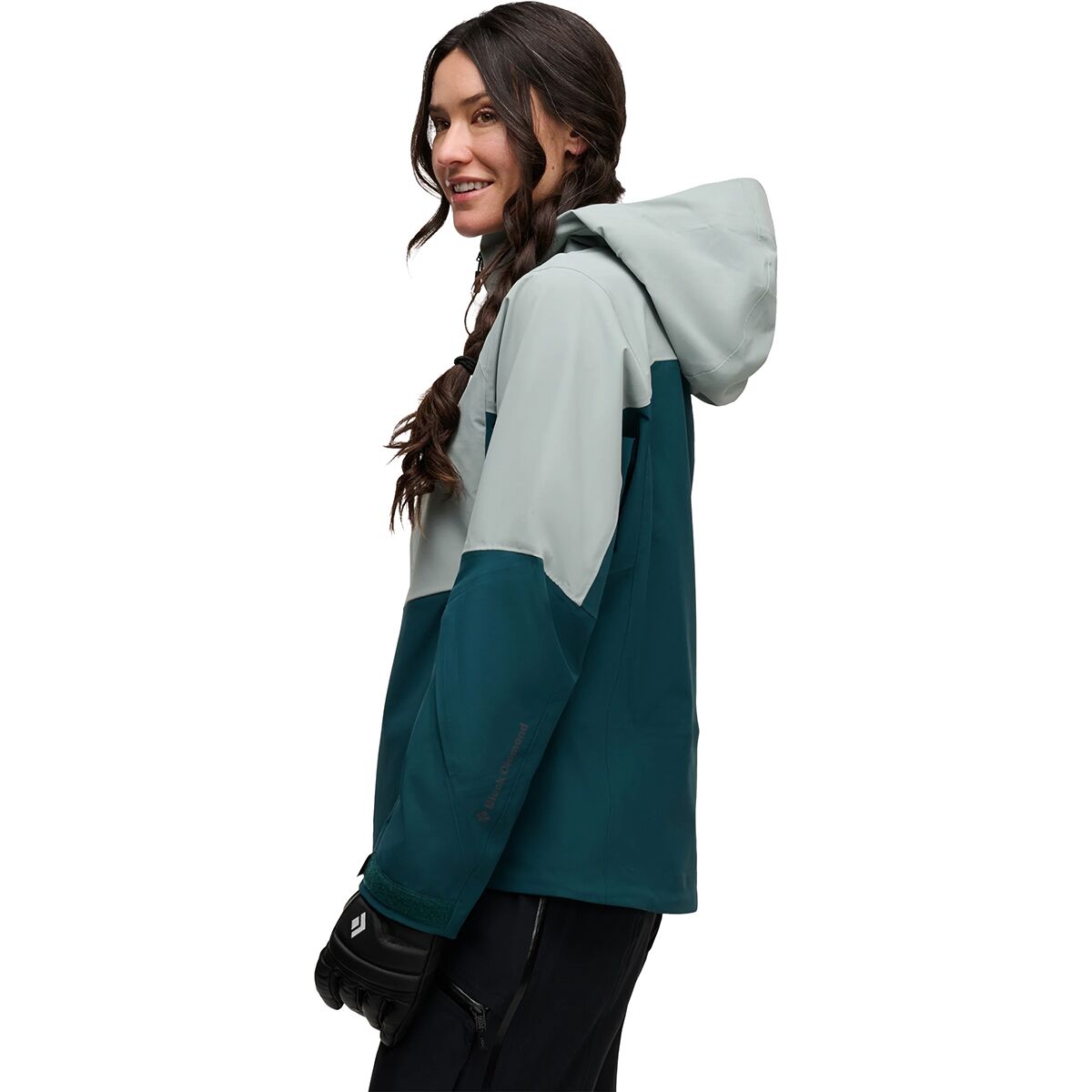 Женские куртки Black Diamond Recon Stretch Ski Shell, цвет: Agave/Deep Woods — фото 2